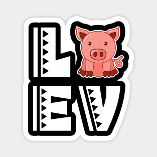 Cute love pig t shirt funny pig lover gifts for kids Magnet