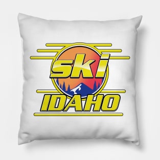 Ski Idaho 80s logo Pillow