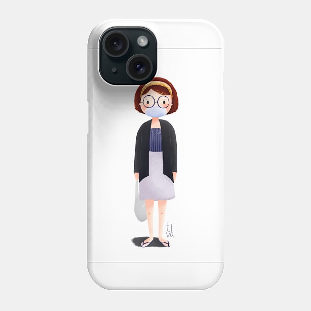 wear mask everywhere Phone Case by Tivani Anggia