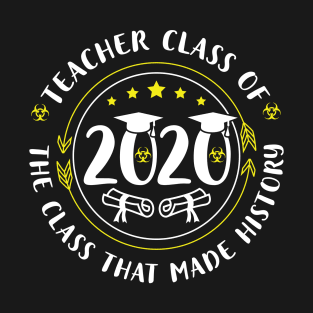 Teacher Class Of 2020 The Class That Made History Fighting Coronavirus 2020 Quarantined Win T-Shirt