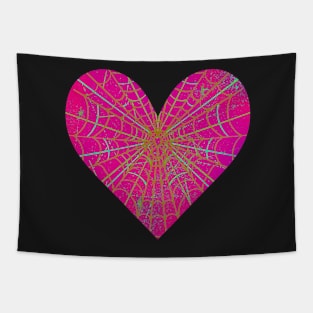 Spider Web Heart V44 Tapestry