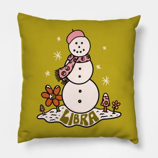 Libra Snowman Pillow