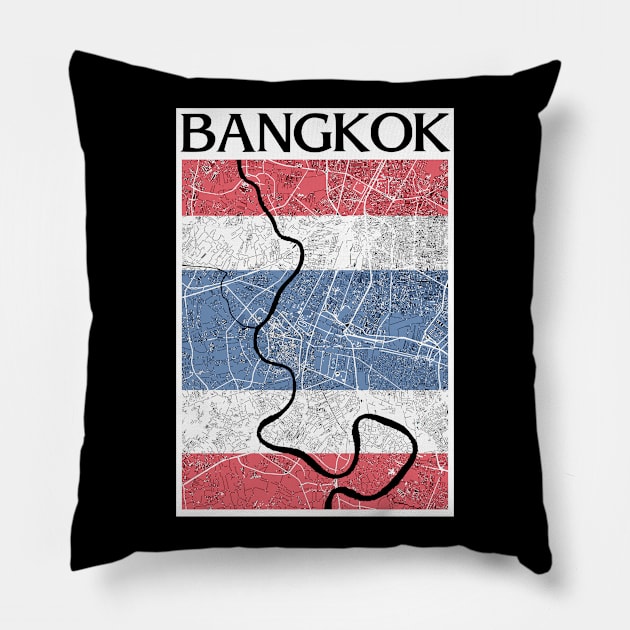 Bangkok Thailand Pillow by KewaleeTee
