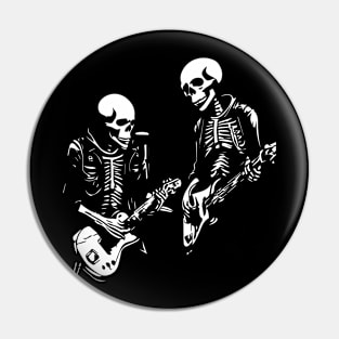 Skeletons rock n roll Pin
