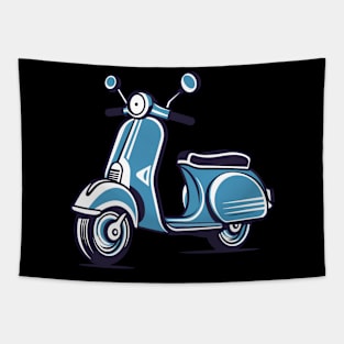 Retro Scooter Ride Graphic Tee Design Tapestry