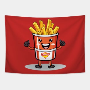 kawaii french fries T-Shirt cute ,potatofood Tapestry