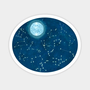 Moon Magic Zodiac Signs Constellations Magnet