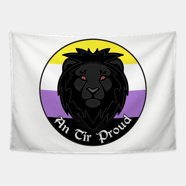 An Tir Pride - Nonbinary- Populace Badge Style 2 Tapestry by Yotebeth