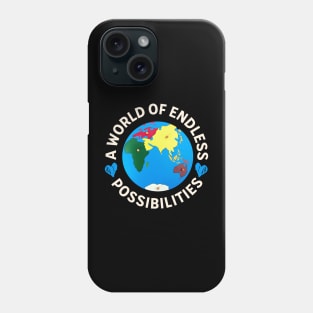 A World Of Endless Possibilities Montessori Quote Phone Case