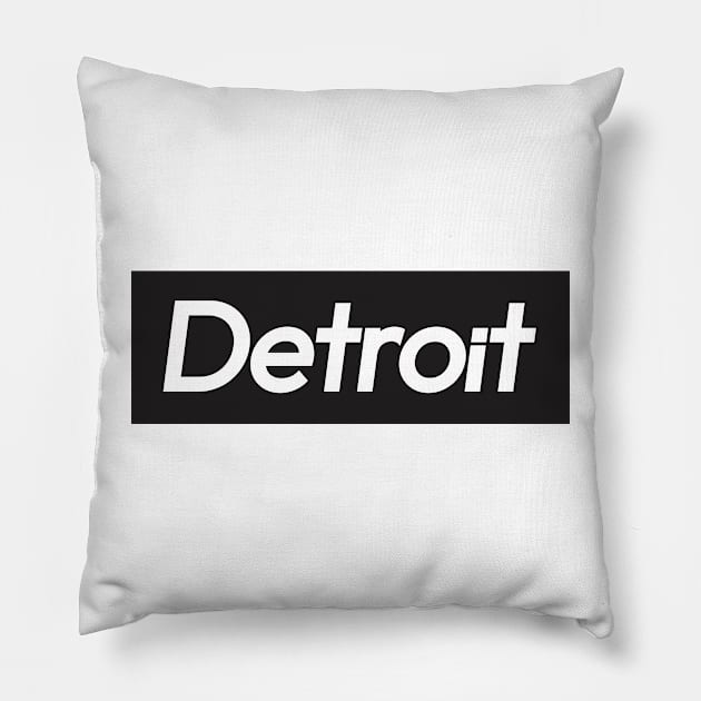 Detroit Black Pillow by Blasé Splee Design : Detroit