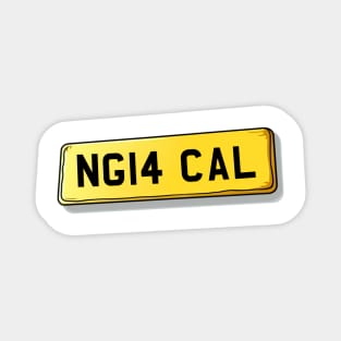 NG14 CAL Calverton Number Plate Magnet