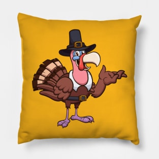 Cute Cartoon Thanksgiving Turkey Pillow