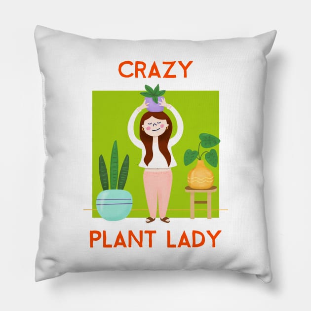 Crazy Plant Lady Pillow by HuntersDesignsShop