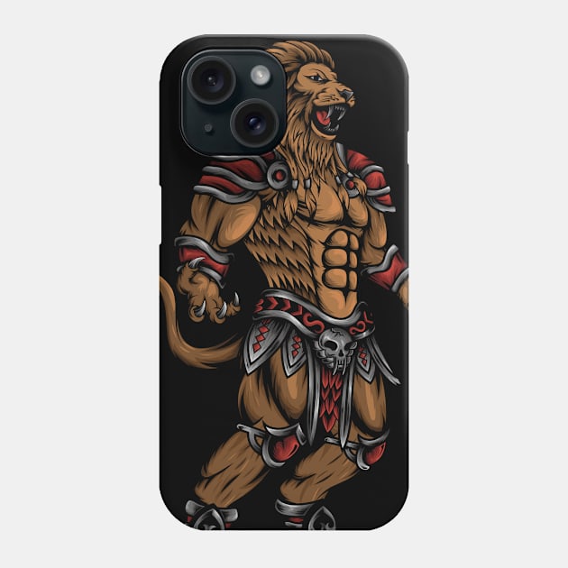 Standing Lion Monster Phone Case by JagatKreasi