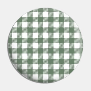 Plaid (sage green/white) Pin