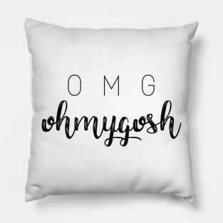 ‘OMG’ Typography Design Pillow