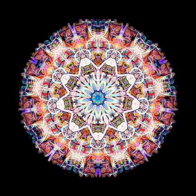 Gentle Pink Rose Window Mandala by crunchysqueak