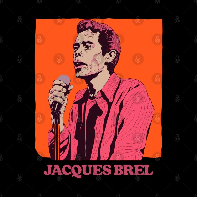 Jacques Brel ∆ Retro Fan Design by DankFutura