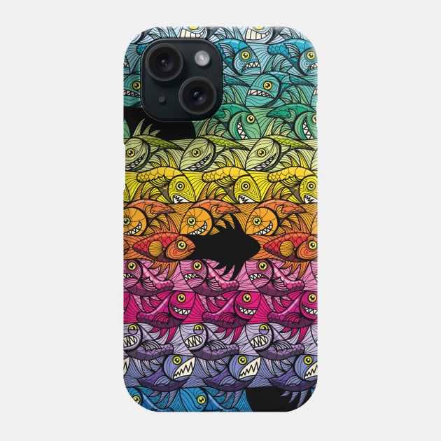 Escher style fish II Phone Case by Maxsomma