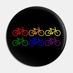 Rainbow Bicycles Pin