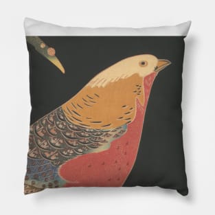 Golden Pheasant in the Snow by Ito Jakuchu Pillow