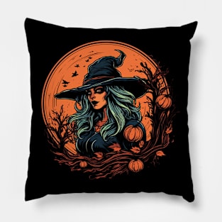 Witch Halloween spell Pillow