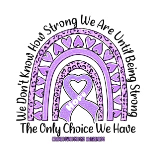 Craniosynostosis Awareness - rainbow leopard ribbon strong T-Shirt