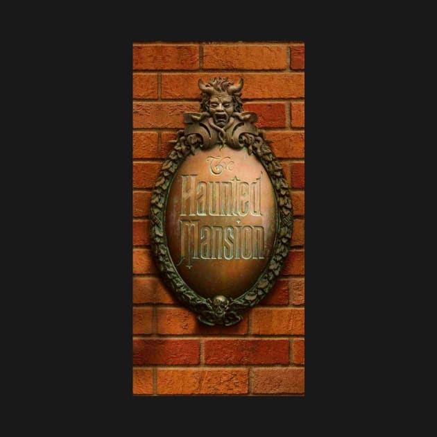 Haunted Mansion Board In The Brick Wall by semekadarso