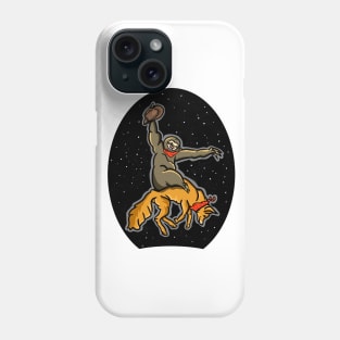 Sloth riding a Fox Phone Case