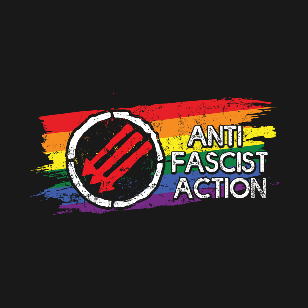 Vintage LGBT Pride Antifascist Action Gift by Lones Eiless