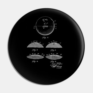 Bowling Ball Vintage Patent Drawing Pin