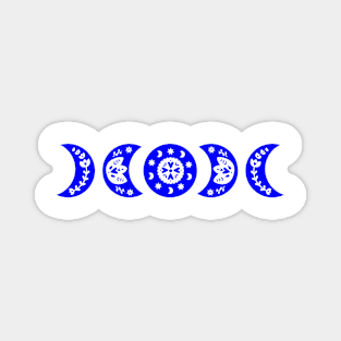 Scandinavian Moon Phase - blue Magnet