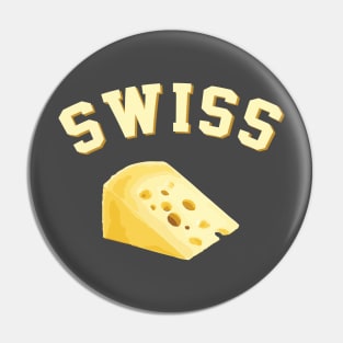 Swiss Cheese Funny College Style Logo Pin