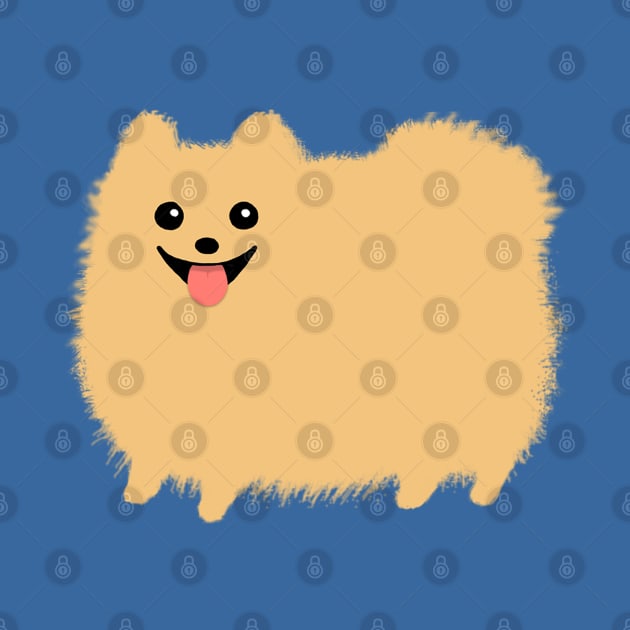 Cute Pomeranian Cartoon Dog by Coffee Squirrel