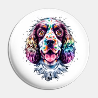 Welsh Springer Spaniel Watercolor Design Pin