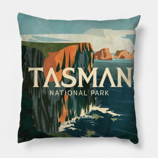 Retro Tasman National Park Pillow