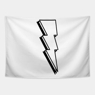 lightning bolt black Tapestry