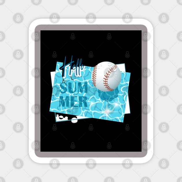 summer baseball Magnet by busines_night