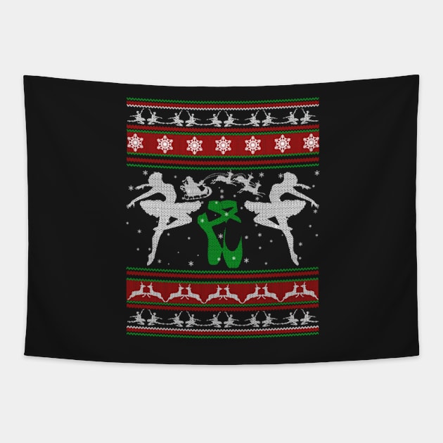 Ballet Ugly Christmas Model Tapestry by D3monic