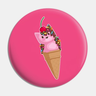 Ice Cream Cat Pin