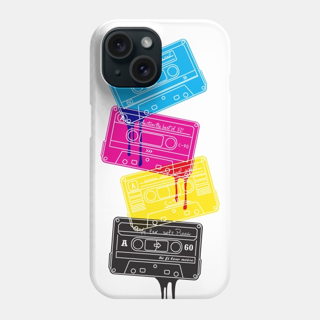 Cassette CMYK Phone Case by ChetanAdlak