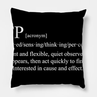 ISTP Personality (Dictionary Style) Dark Pillow