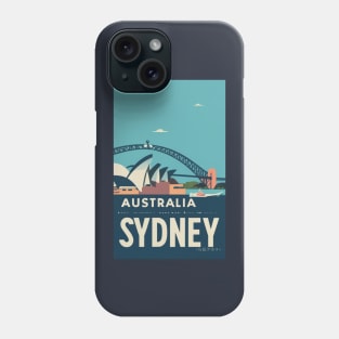 A Vintage Travel Art of Sydney - Australia Phone Case