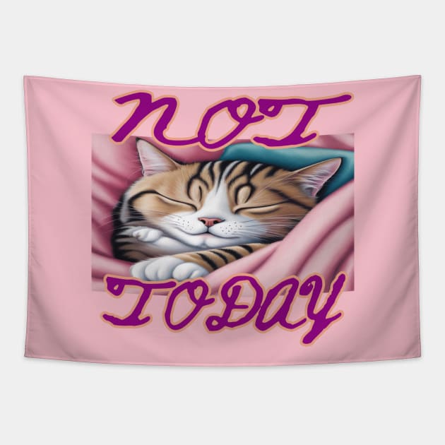 Not Today Cat Tapestry by EunsooLee