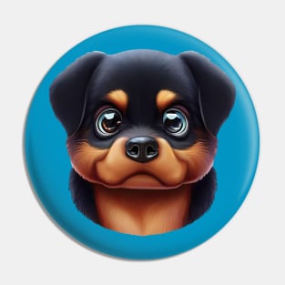 Majestic Rottweiler Art Pin