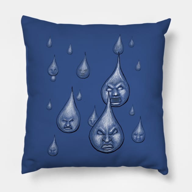 Dreadful Rain Pillow by KColeman