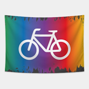 Rainbow bike Tapestry