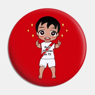 Peruvian Chibi Team Support Pin