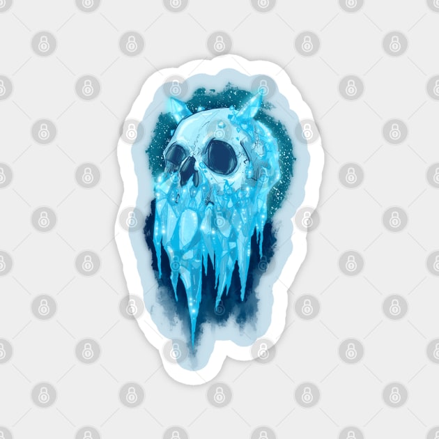 Elemental Skull Ice Magnet by LVBart