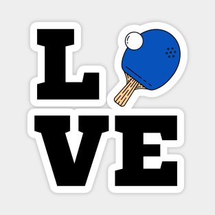 I Love Ping Pong Blue - Pingpong Table Tennis Player Athlete Sports Lover Magnet